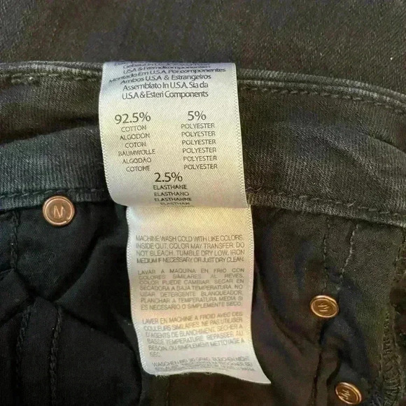 Mother Jeans Womens Size 26 Black The Looker Ankle Fray Raw Hem‎ Guilty as Sin - Picture 10 of 11